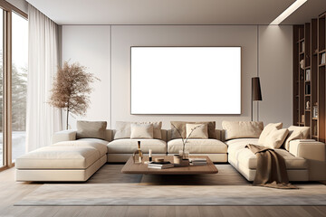 Fototapeta na wymiar Interior design modern minimal living room, interior luxury style, resort or hotel, interior design japan style, three-dimensional, generative ai.