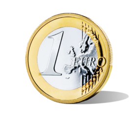 1 Euro Münze, isoliert
