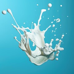 milk splash isolated on white