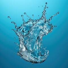 water splash isolated on white