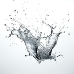 water splash isolated on white
