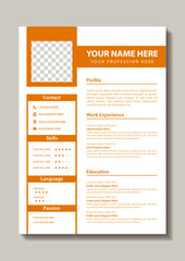 Clean Modern Resume and Cover Letter Layout Vector Template for Business Job Applications, Minimalist resume cv template, Resume design template, cv design, multipurpose resume design minimal Design