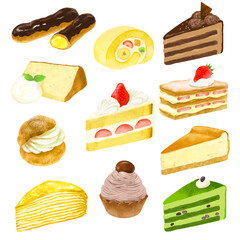 ケーキのイラストセット