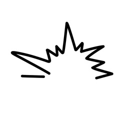 hand drawn explosion line