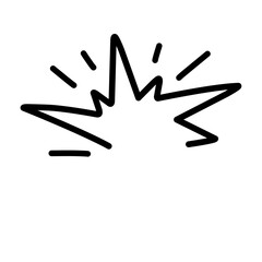 hand drawn explosion line