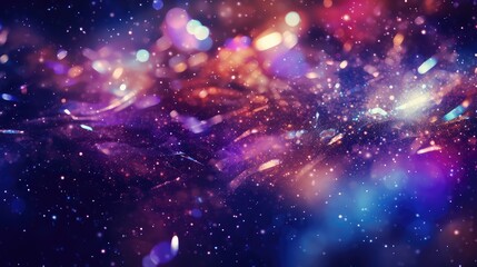 abstract cosmic glitter background illustration bokeh magic, light space, bright texture abstract cosmic glitter background