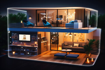 Visualizing the Future of Living: An Isometric Perspective of the Modern Smart Home - Generative AI