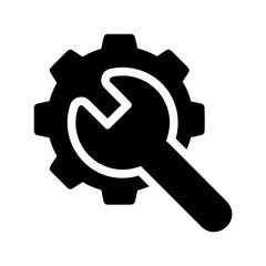 Gear setting symbol icon vector image. Illustration of the industrial wheel mechine mechanism design image