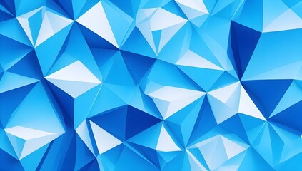 Seamless Pattern of Blue Polygons, Creating a Unique Background Design