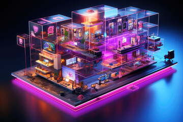 Visualizing the Future of Living: An Isometric Perspective of the Modern Smart Home - Generative AI