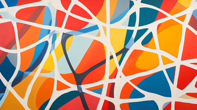 The concept of neurodiversity. A multitude of colorful paint brush lines overlay and intersect in an abstract network. The diversity and complexity of the human brain.