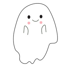 Cute childish ghosts. Funny spooky characters for kids.	For halloween celebration.