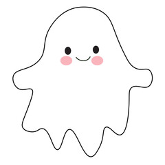 Cute childish ghosts. Funny spooky characters for kids.	For halloween celebration.