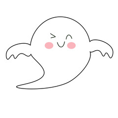 Cute childish ghosts. Funny spooky characters for kids.	For halloween celebration.
