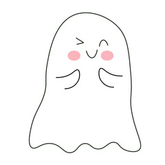 Cute childish ghosts. Funny spooky characters for kids.	For halloween celebration.