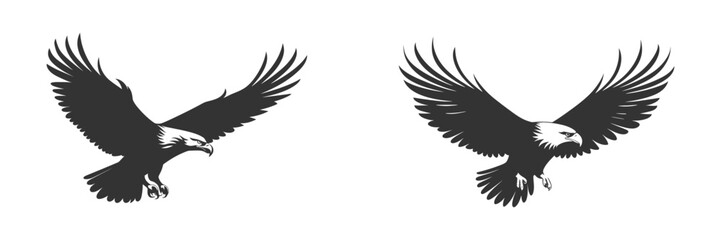 Bald eagle silhouette. Vector illustration.