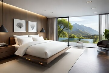bedroom interior Generated Ai