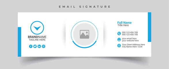 email signature template design or email footer
