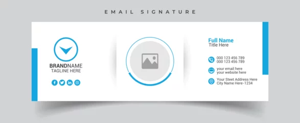 Fotobehang email signature template design or email footer © Rizone
