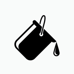 Poured Paint Icon. Water Pour Symbol - Vector.  