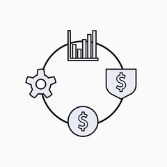 Finance Icon. Financial, Monetary Symbol - Vector.