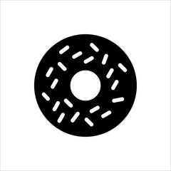 Donut icon. Vector illustration for design. isolated on white background