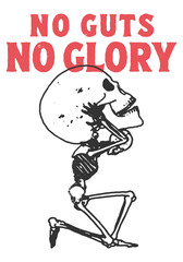 Spooky Halloween Skeleton, Skull, Coffin Funny and Humorous Phrase and Saying