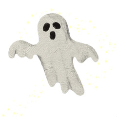 Texture ghost on transparent background for Halloween