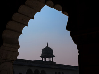 Mughal Dome At The Red Fort Of Agra