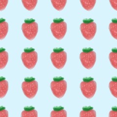 strawberries on white background
