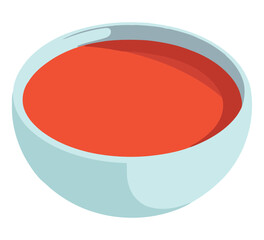 Organic soup in modern bowl