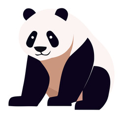 Cute panda sitting