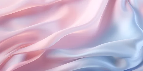 Plexiglas foto achterwand Silk shiny fabric texture in pastel iridescent holographic colors © iqra