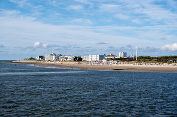 The western beach of the North Sea island of Norderney