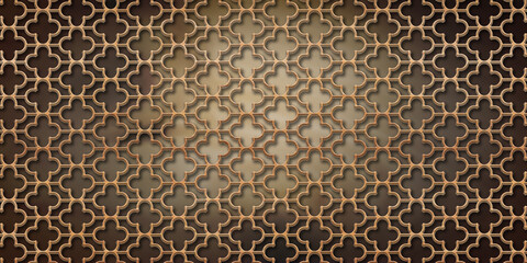 Oak Wood Seamless geometric pattern background with Card Board Style Effect
