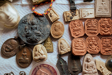 Thai amulets Antique objects for worship, collectibles, antiques, sentimental value.