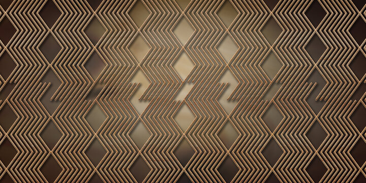 Oak Wood Seamless geometric pattern background with Card Board Style Effect
