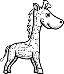 giraffe cartoon illustration