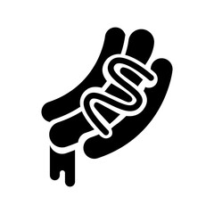 hot dog solid icon illustration vector graphic