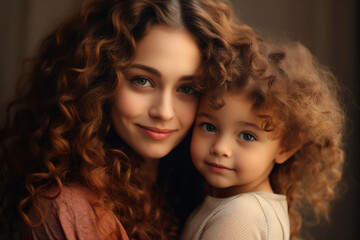 Obraz premium Woman holding newborn charming baby in her arms Created with generative AI