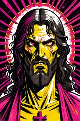 Illustration of Jesus Christ made with Generative AI	