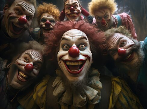 A group of clowns