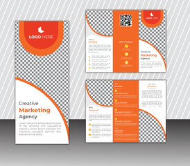 PROFESSIONAL BUSINESS TRIFOLD BROCHURE DESIGN FOR COMPANY PROFILE OR MARKETING AGENCY