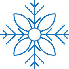 Blue Snowflake Element