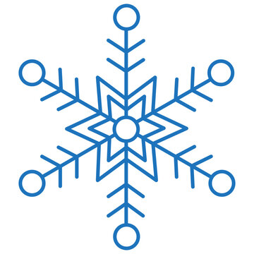 Blue Snowflake Element