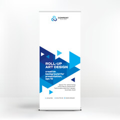 Geometric design, roll-up, creative background, template for photo and text placement, presentations