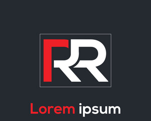 Abstract 'RR' Logo Design Illustration Template