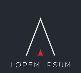 Minimal Letter 'A' Logo Design Illustration Template.