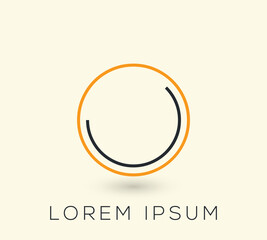 Minimal Letter 'O' Logo Design Illustration Template.
