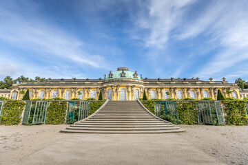 Palace Sanssouci in Potsdam, Germany - obrazy, fototapety, plakaty